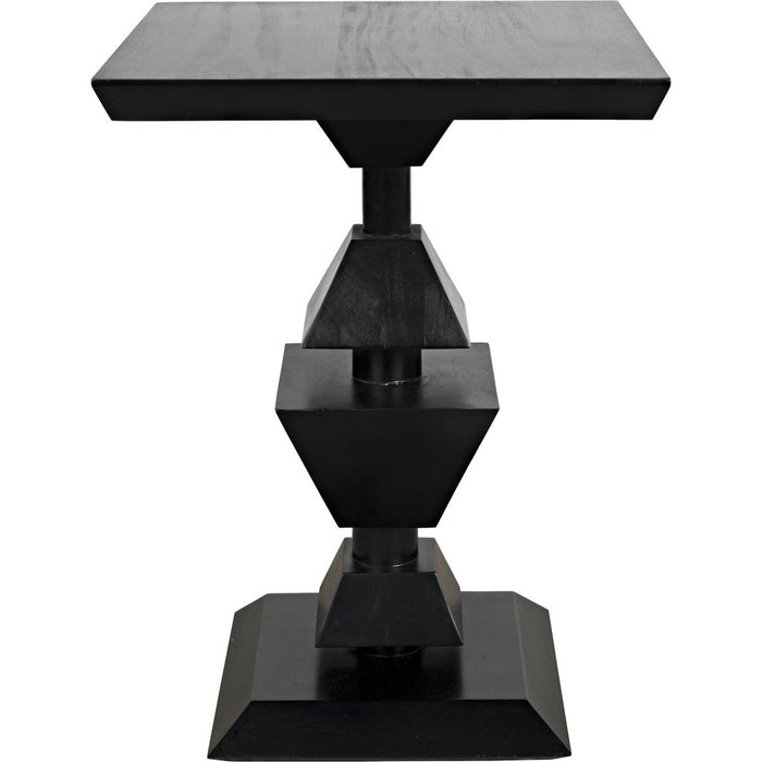 Primary vendor image of Noir Majesty Side Table, Hand Rubbed Black - Mahogany, 18"