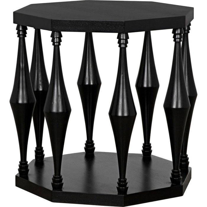 Primary vendor image of Noir Marceo Side Table, Hand Rubbed Black - Mahogany, 26"
