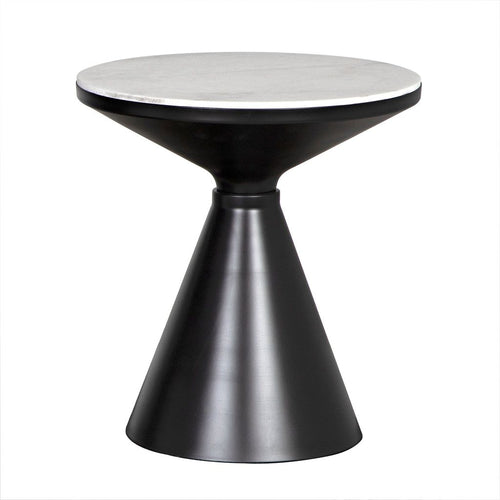 Primary vendor image of Noir Marley Side Table - Industrial Steel & Bianco Crown Marble, 20"