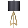 Primary vendor image of Noir Candis Lamp w/ Black Shade, Metal w/ Brass Finish, 10"