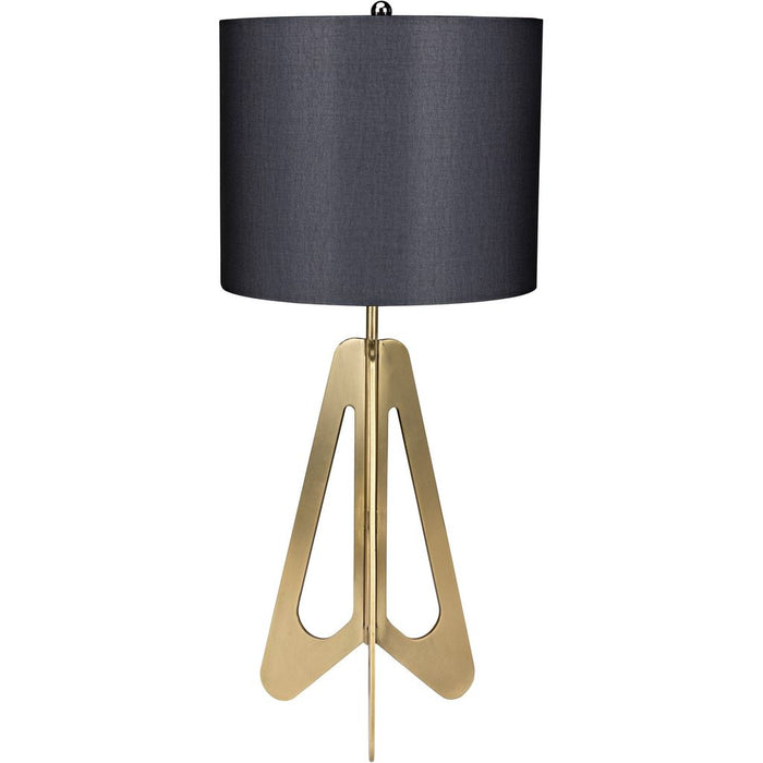 Primary vendor image of Noir Candis Lamp w/ Black Shade, Metal w/ Brass Finish, 10"