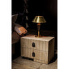 Noir Blau Table Lamp, Steel w/ Brass Finish & Black Steel Detail, 16"