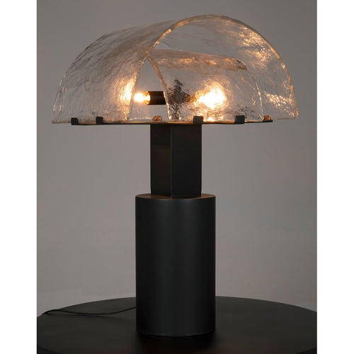 Primary vendor image of Noir Shiitake Lamp - Industrial Steel & Handblown Glass, 18"