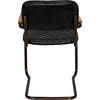 Noir 0045 Dining Arm Chair, Vintage Black Leather, 22" W