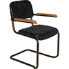 Primary vendor image of Noir 0045 Dining Arm Chair, Vintage Black Leather, 22" W
