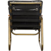 Noir Cowhide Arm Chair - Walnut, Industrial Steel & Leather, 23" W