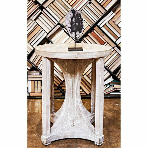 CFC Freesia Reclaimed Lumber Side Table, Grey Wash-Side Tables-CFC-Heaven's Gate Home, LLC