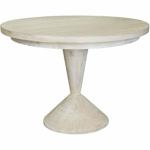CFC Pansy Reclaimed Lumber Dining Table, Grey Washed, 42" Round-Dining Tables-CFC-Heaven's Gate Home, LLC