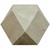 CFC Icosahedron Reclaimed Lumber Side Table, Gray Wash-Side Tables-CFC-Heaven's Gate Home, LLC