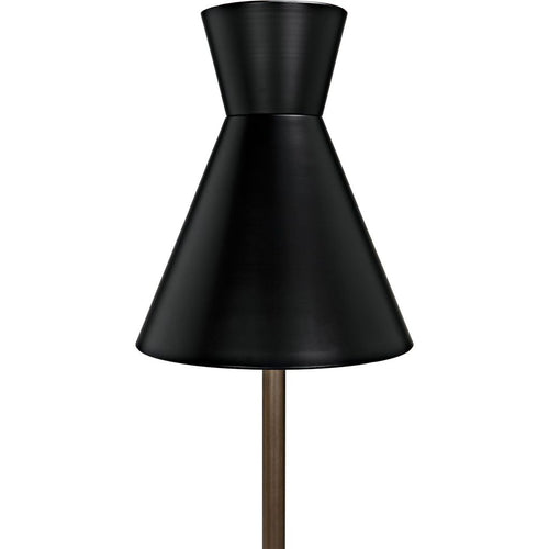 Noir Thinking Cap Floor Lamp - Industrial Steel