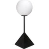 Noir Berlin Table Lamp - Insdustrial Steel & Frosted Glass, 10"