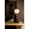 Noir Berlin Table Lamp - Insdustrial Steel & Frosted Glass, 10"