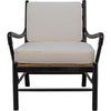 Noir Kevin Chair w/ Rattan, Hand Rubbed Black, 30" W