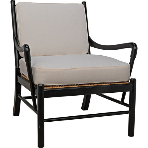 Primary vendor image of Noir Kevin Chair w/ Rattan, Hand Rubbed Black, 30" W