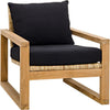Primary vendor image of Noir Martin Chair, Teak Frame, Woven Seat, Black Woven Fabric, 28" W