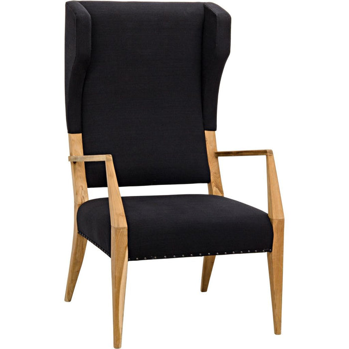 Primary vendor image of Noir Narciso Chair, Teak w/ Black Woven Fabric, 27" W