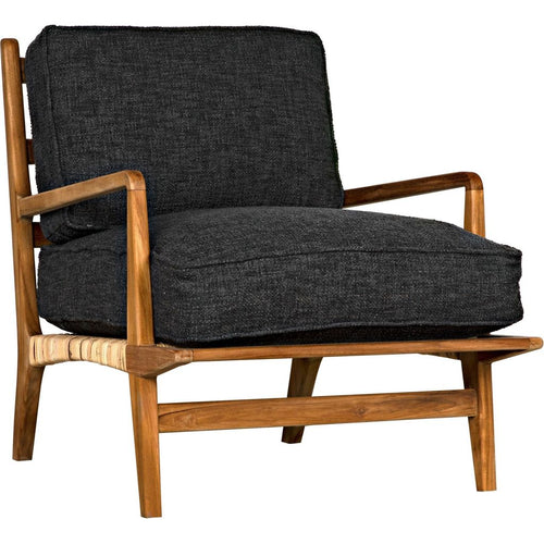 Primary vendor image of Noir Allister Chair, Gray US Made Cushions - Teak, Rattan & Cement Fabric, 29" W