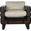 Noir Bonfantini Chair w/US Made Cushions, 35" W