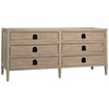 CFC Lewis 6-Drawer Reclaimed Lumber Dresser, Gray Wash-Dressers-CFC-Heaven's Gate Home, LLC