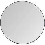 CFC Argie Modern Black Edge Reclaimed Steel Round Mirror, 48" Dia. (Large)