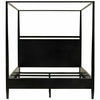 CFC Modern Distressed Oak, 4-Poster Bed, Queen or King, Black Shellac