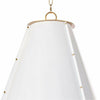 Regina Andrew French Maid Chandelier Large, White and Natural Brass