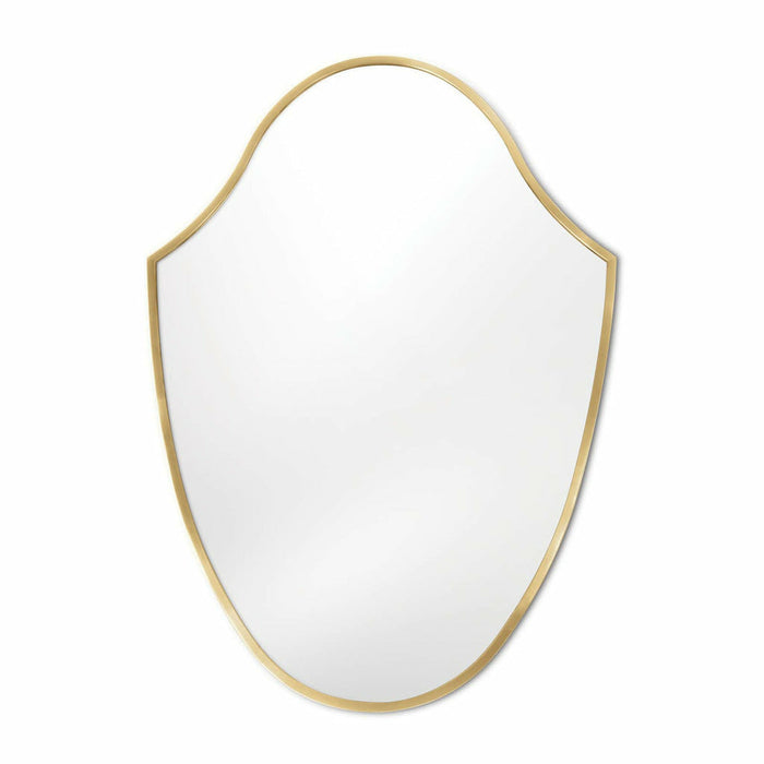Regina Andrew Crest Mirror, Natural Brass