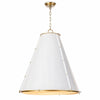 Regina Andrew French Maid Chandelier Large, White and Natural Brass