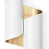 Regina Andrew Folio Aluminum Sconce, White and Gold
