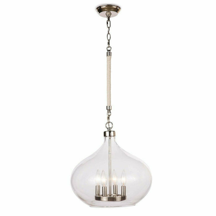 Coastal Living Dover Pendant, Polished Nickel-Pendant Lamps-Coastal Living-Heaven's Gate Home