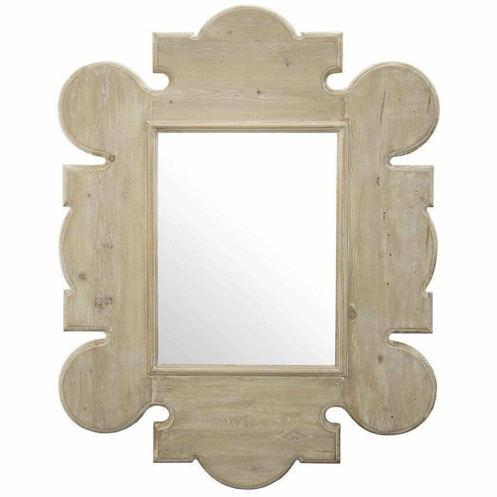 CFC Reclaimed Lumber Gothic Wall Mirror, Gray Wash-Mirrors-CFC-Heaven's Gate Home, LLC