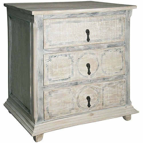 CFC Livingston Reclaimed Lumber Chest, Small, Gray Wash w/Stencil Marks-Chests-CFC-Heaven's Gate Home, LLC
