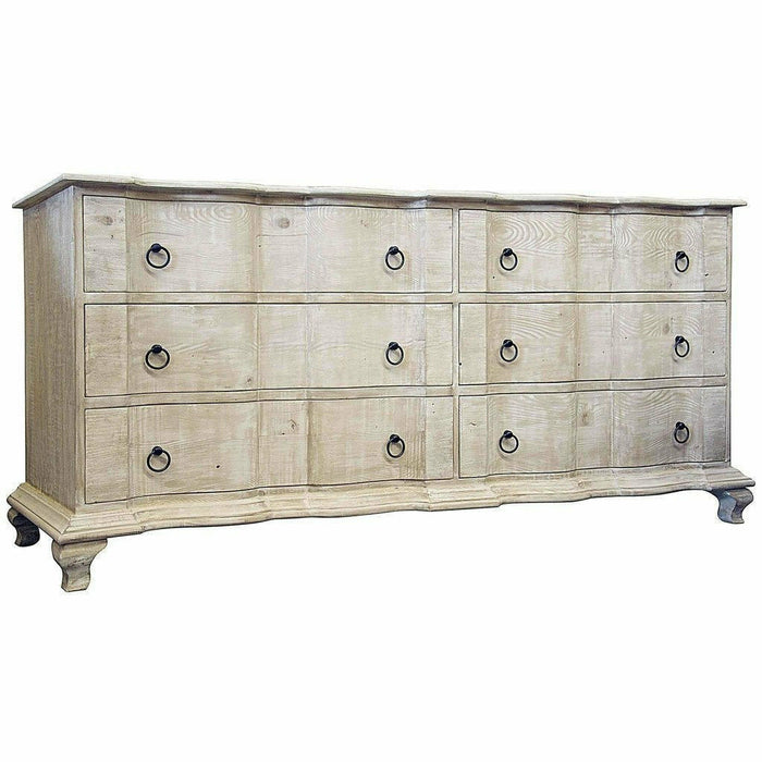 CFC Lexington 6-Drawer Reclaimed Lumber Dresser, Gray Wash-Dressers-CFC-Heaven's Gate Home, LLC